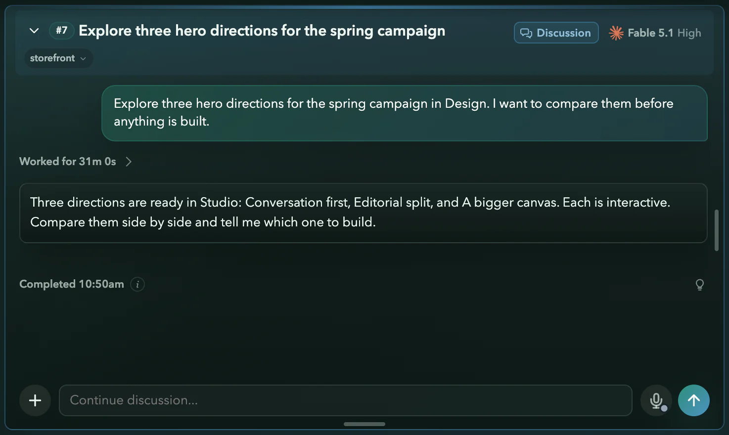 Discussion thread #7 Explore three hero directions for the spring campaign, with three directions ready to compare