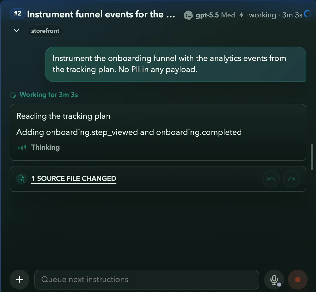Thread #2 Instrument funnel events for the new onboarding
